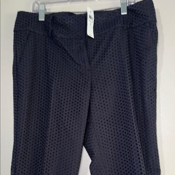 Ann Taylor LOFT Navy Blue Cropped Ankle Pants Sleek Style 10 - Picture 3 of 13